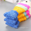 colorful sisal fish cat scratcher with lanyard toys